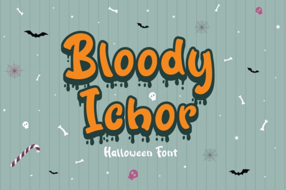 Bloody Ichor: A Spooky Display Font for Editorial Design