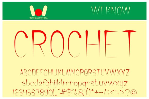 Crochet Pattern Font for Polished Branding