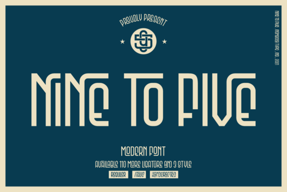 Nine to Five Font for Branding Projects