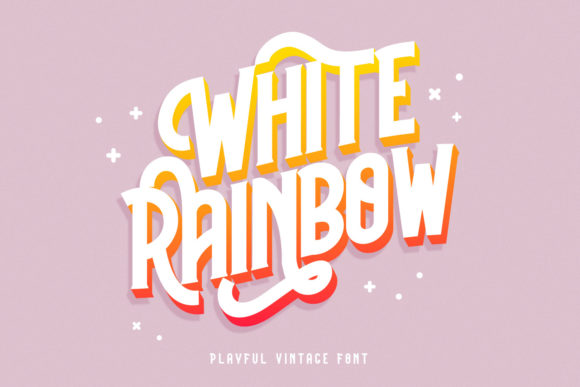White Rainbow: A Bold Display Font for Modern Web Design